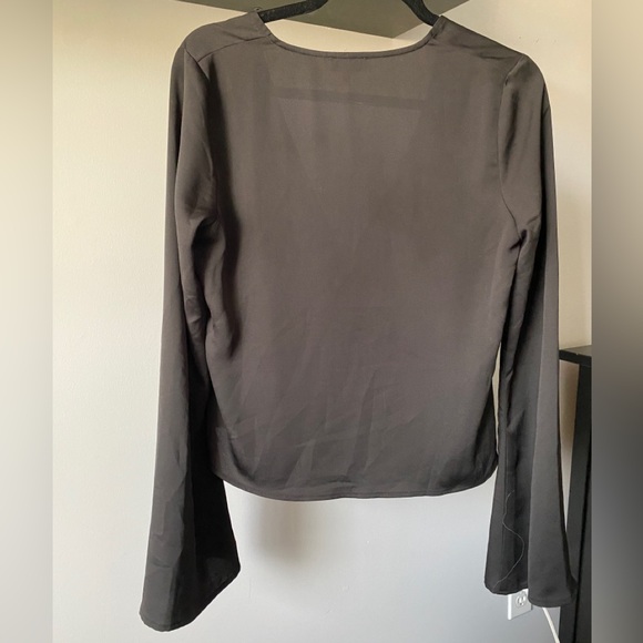 TOBI Black Long Sleeve Blouse with Bell Sleeves - Picture 2 of 3